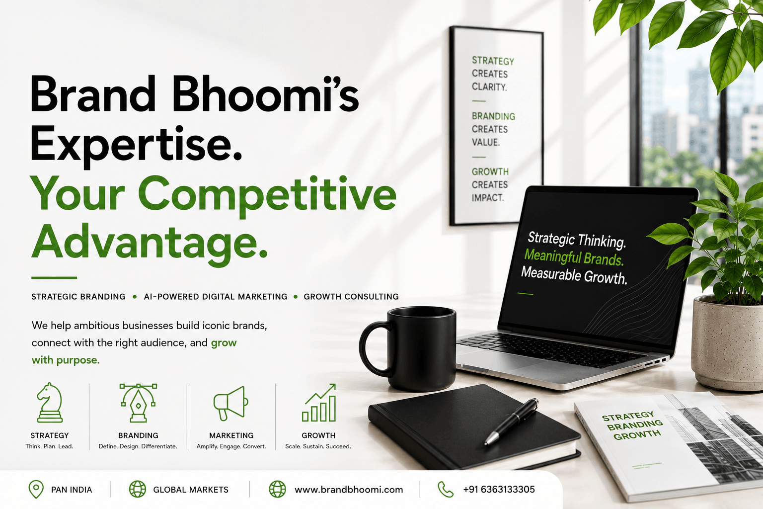 Brand Bhoomi strategic branding and AI-powered digital marketing expertise helping businesses build competitive brands